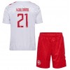 Baby Fußballbekleidung Dänemark Morten Hjulmand #21 Auswärtstrikot EM 2024 Kurzarm (+ kurze hosen)